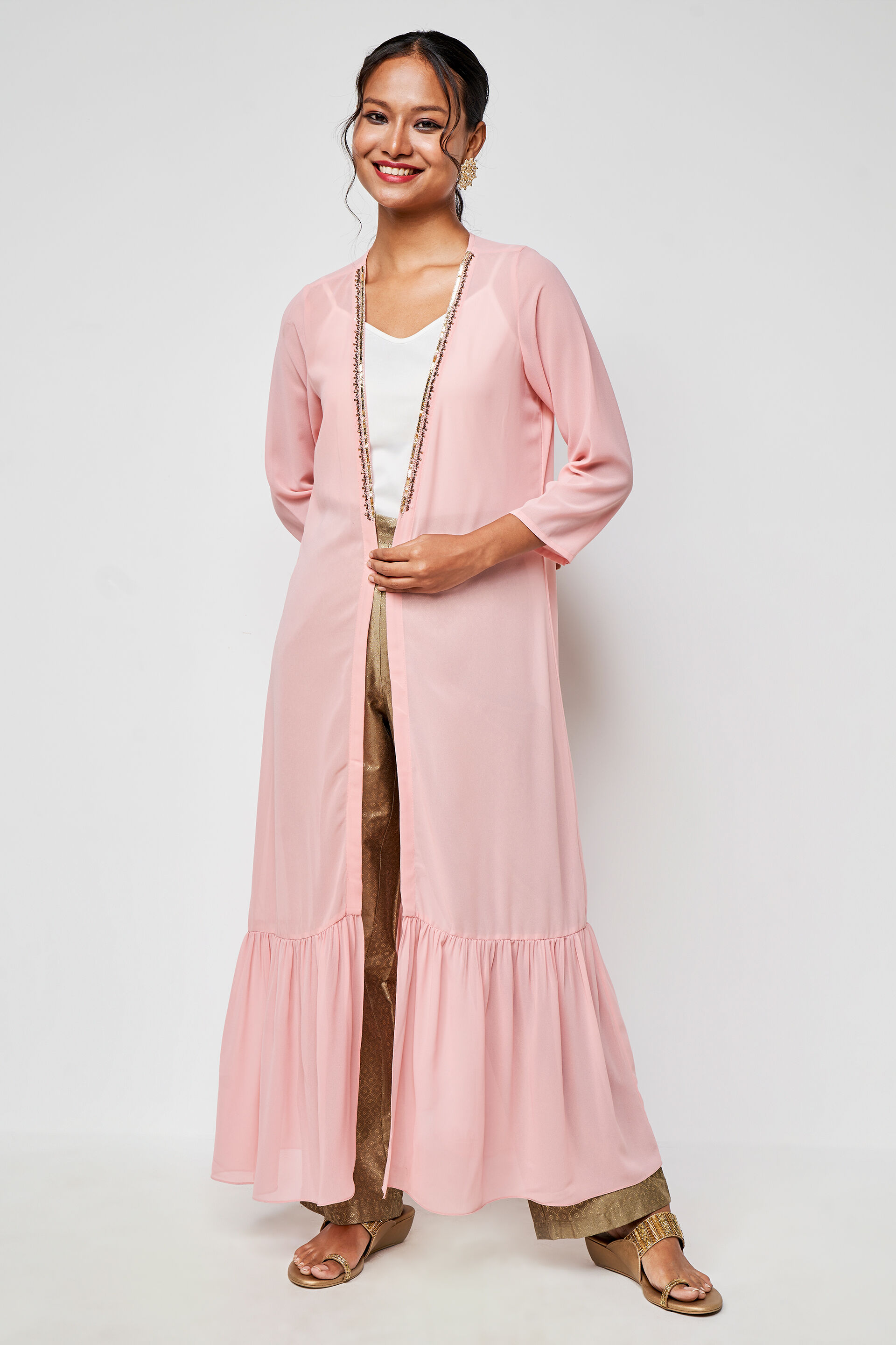 Shirt style shrug best sale